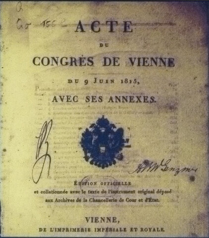 1815 Tratado de Viena
