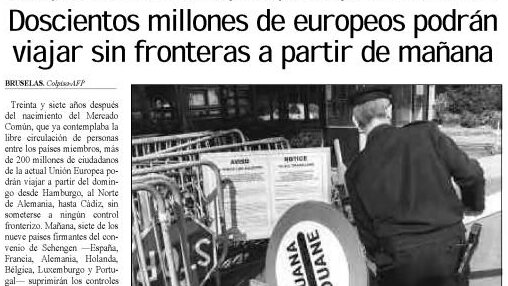LA CIRCULACION SIN FRONTERAS COMIENZA EN SIETE PAISES