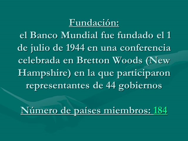 Fundacion del Banco Mundial
