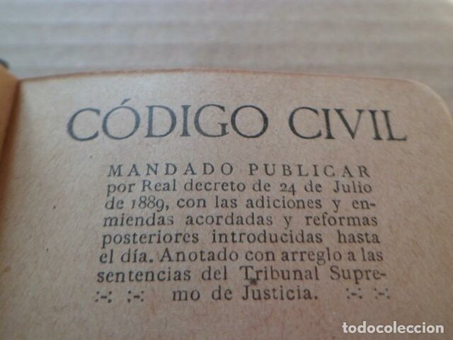Primera Reforma del código civil