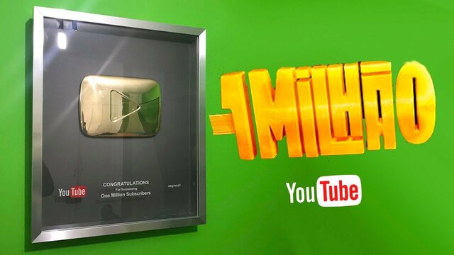 Recebimento de prêmio de Placa no Youtube