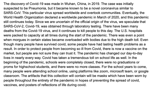 Discovery of Covid-19