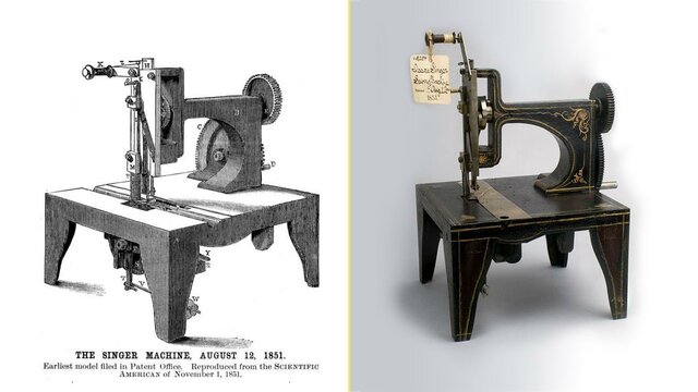 1ª maquina de coser doméstica