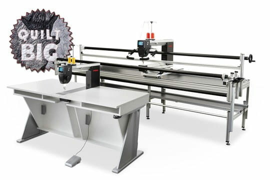 la primera máquina de acolchar de brazo largo