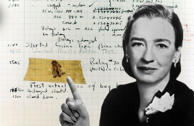Grace Hopper finds first "bug"