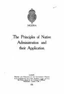 Publicación de "Principles of Native Administration and their Application"