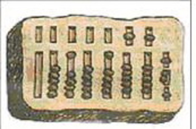 IV до н.э.  Вычислительное устройство абак.