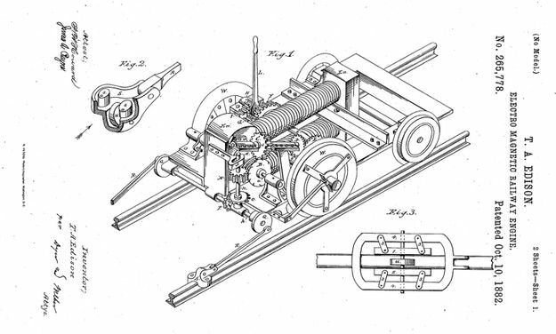 Invention of Magnetic rail rails.
