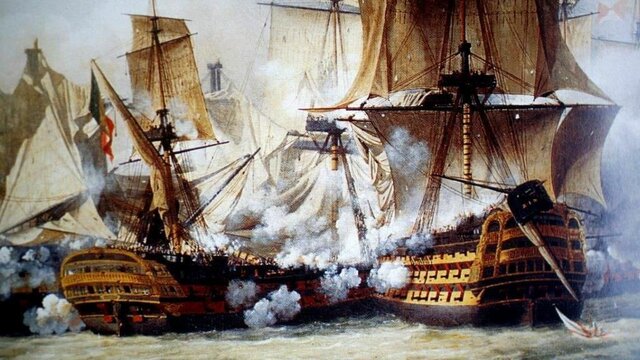 La battaglia navale a Trafalgar
