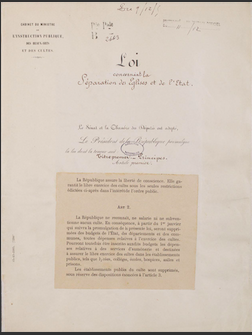 Law of Separation of Church and State