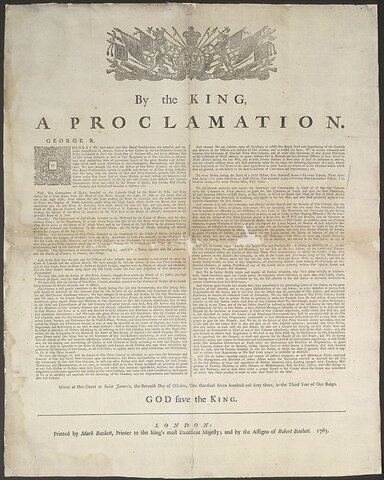 Proclamation royale, avec objectif d'assimiler la population canadienne-française