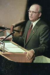 Mikhail Gorbachev takes office