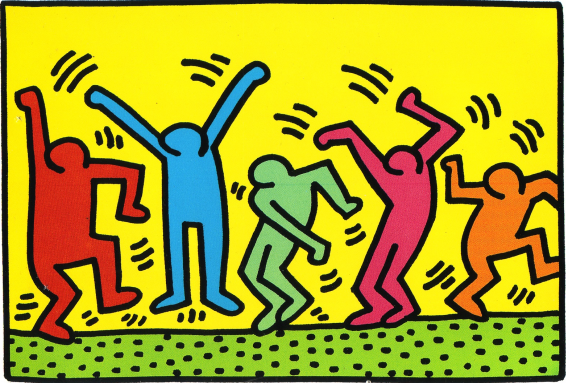 Keith Haring pinta un tros del mur de BERLÍN