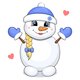 Depositphotos 513982270 stock illustration cute cartoon snowgirl braid blue