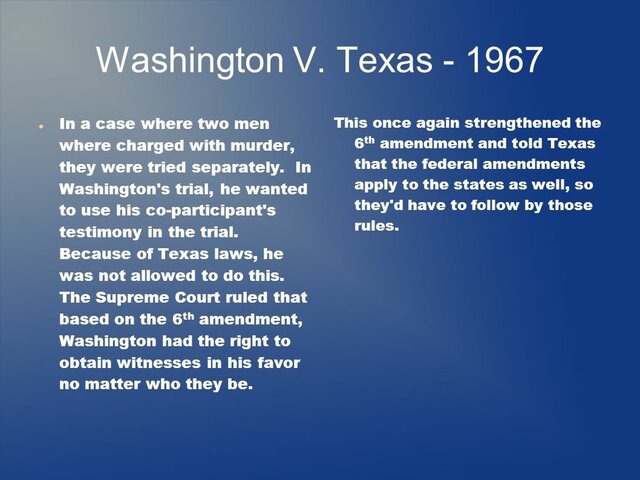 Washington v. Texas