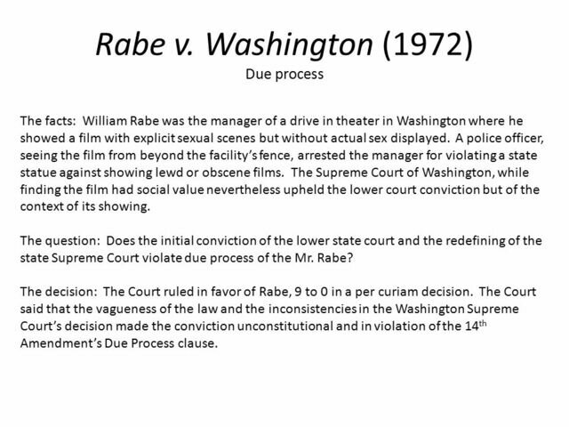 Rabe v. Washington