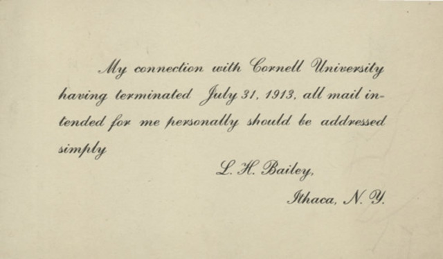 Bailey retires as Dean of the New York State College of Agriculture