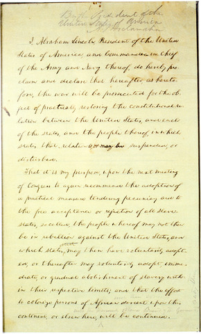 Preliminary Emancipation