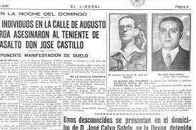 ASESINATO DEL TENIENTE CASTILLO Y CALVO SOTELO
