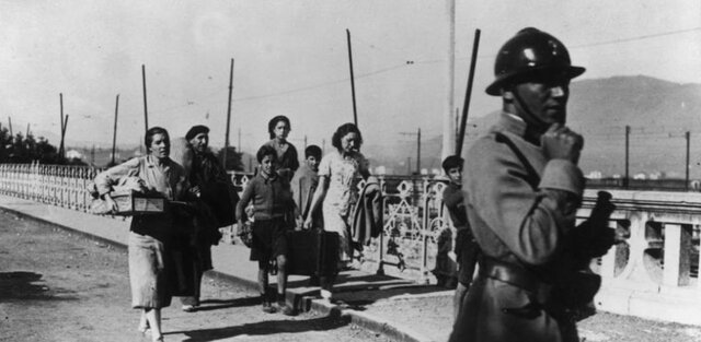 Éxodo republicanos y refugiados a Francia