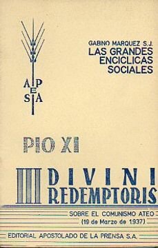 Pío XI- Divini Redemptoris