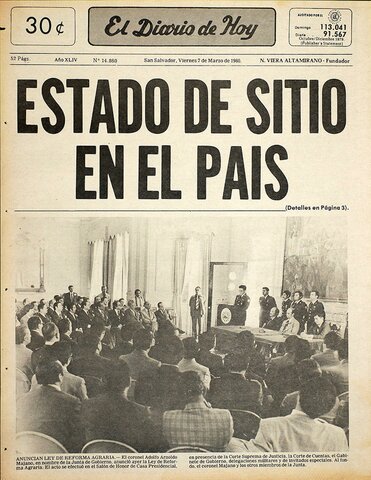 Obra: Primera Reforma Agraria en 1970.