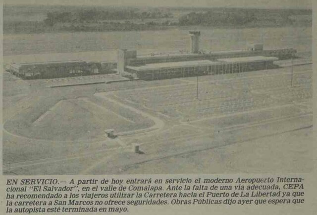 Obra: La construcción del Aeropuerto Internacional Cuscatlán