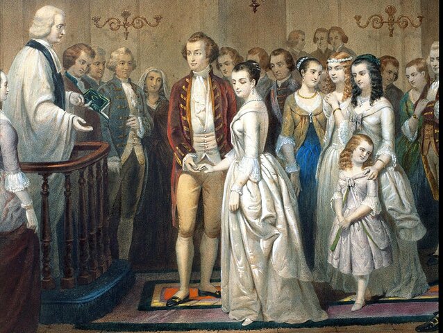 George Washington married