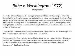 Rabe v. washington, 6th Amendment, right to be informed of nature of accusations.