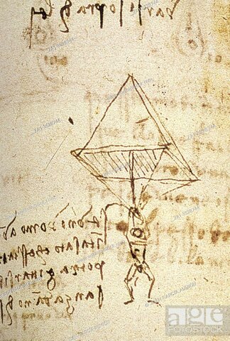He drew the first parachute