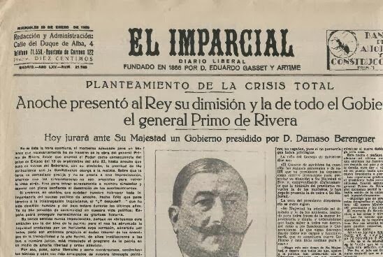 Dimisión de Primo de Rivera