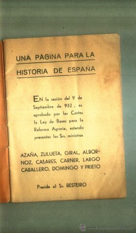 Ley de Reforma Agraria.