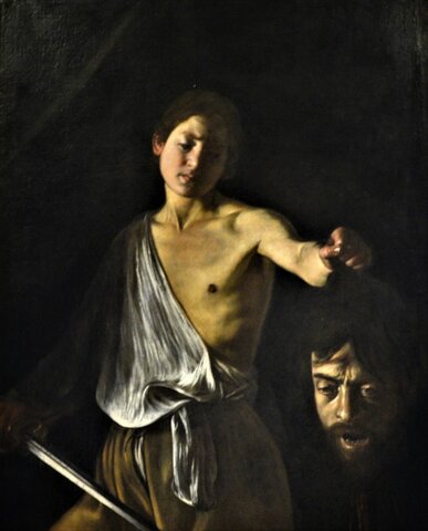 David avec la tête de Goliath