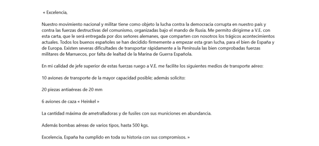 Carta Franco a Hitler