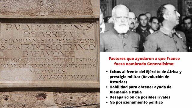 FRANCO ES NOMBRADO GENERALÍSMO Y JEFE DEL ESTADO DEL BANDO SUBLEVADO