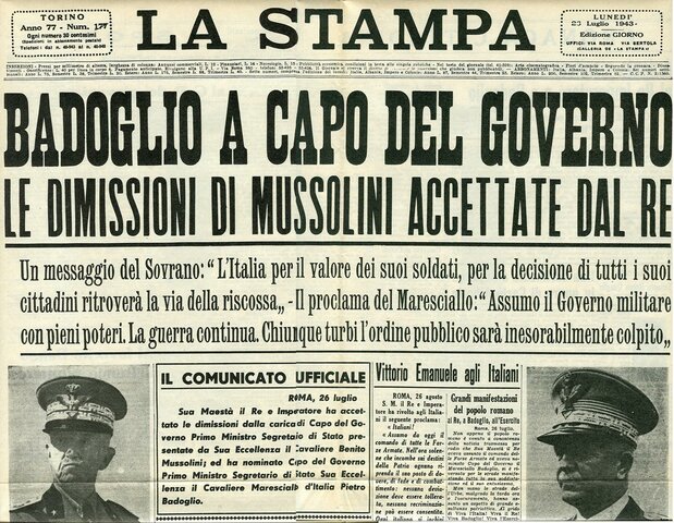 Mussolini destituito
