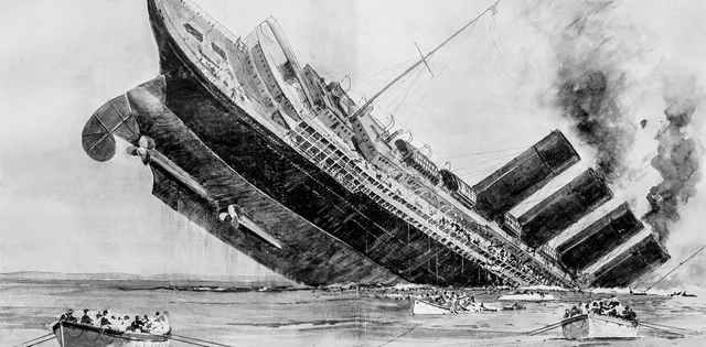 The sinking of the Lusitania