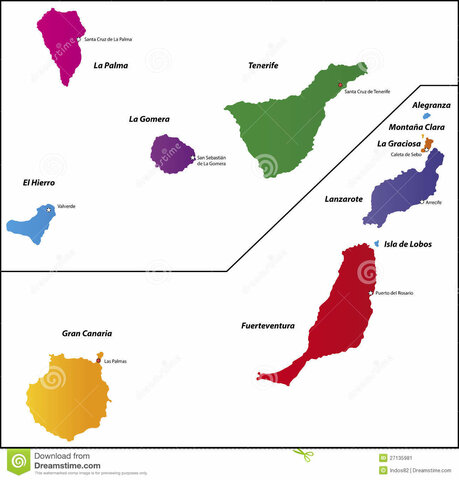 División de Canarias en dos provincias: Las Palmas y Santa Cruz de Tenerife