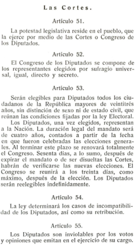 Principios y características de la Constitución de 1931