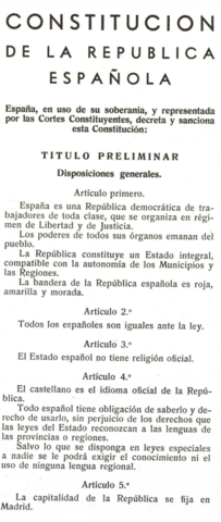 Principios y características de la Constitución de 1931-3