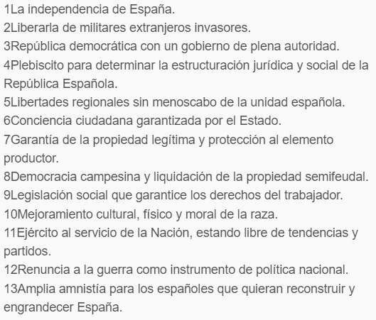 Los 13 puntos de Negrín