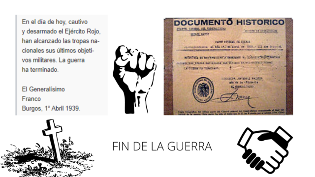 comunicado fin de la guerra