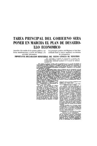 SE PONEN EN MARCHA LOS PLANES DE DESARROLLO