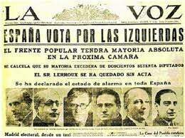 Las elecciones generales dan la victoria a los partidos de izquierda, agrupados en el Frente Popular.