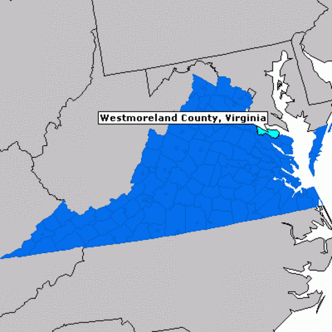 George Washington was born.