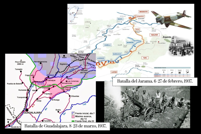 Estrategia envolvente de las tropas de Franco.