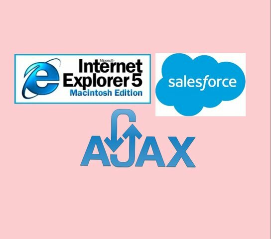 Aparece internet Explorer 5 y muere netscape y aparece salesforce y ajax