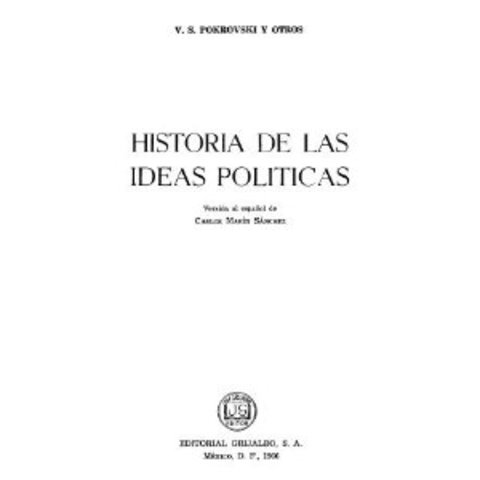 "Historia de las ideas políticas"- V.S. Pokrovski
