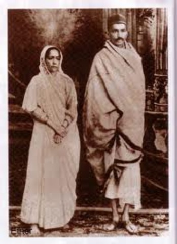 Gandhi and Kasturbai are married