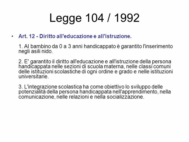 LEGGE 104/92